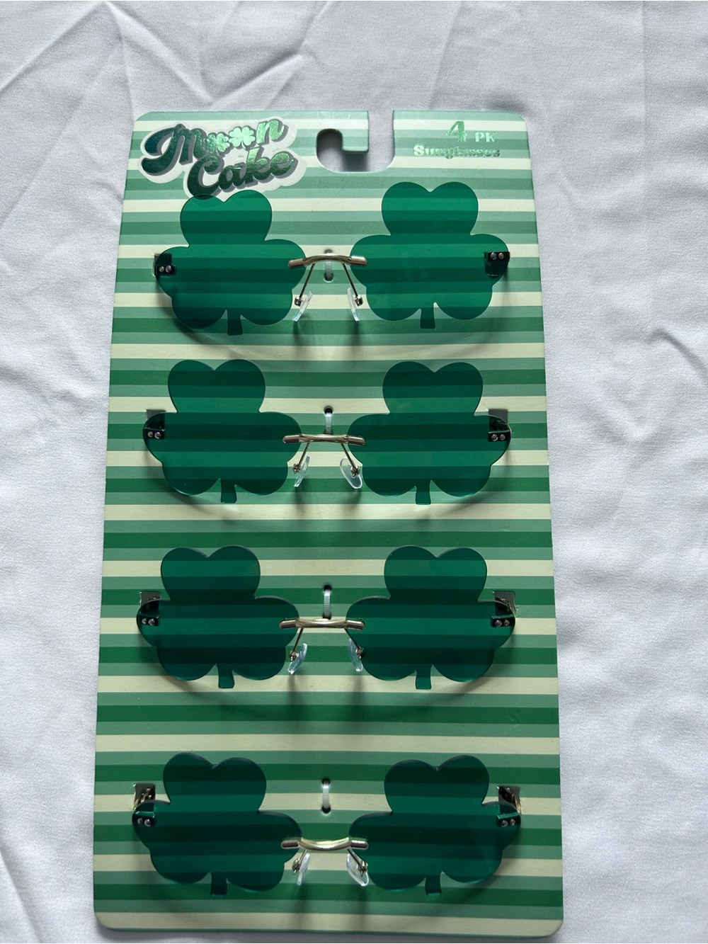 Green Shamrock Party Sunglasses - Pack of 4